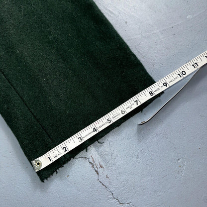 1960s Vintage Green Heavy Wool Hunting Pants 34x28 USA Dry Clean Rockabilly 60s
