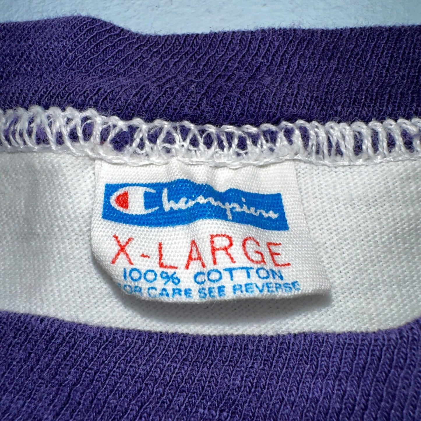 Oregon Champion 80s Ringer Fair Run VTG T Shirt 1980s Sun Fun Graphic XL Cool