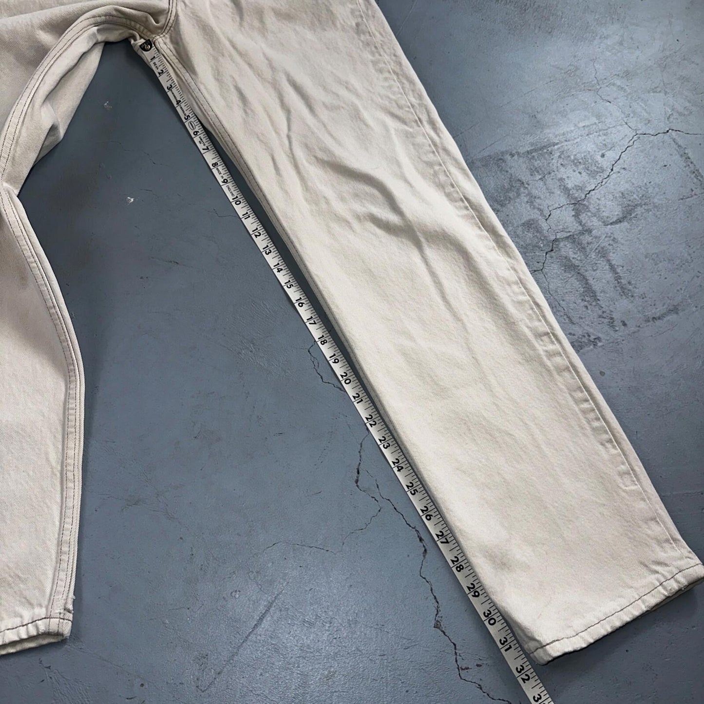 Levis 550 Vintage 90s USA Red Tab Jeans 32x34 White Wash 501 Act 30x32