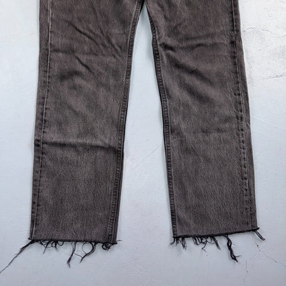 Levis 501 Vintage 90s USA XX Straight Leg Jeans Black Light Wash 31x32 Act 30x27