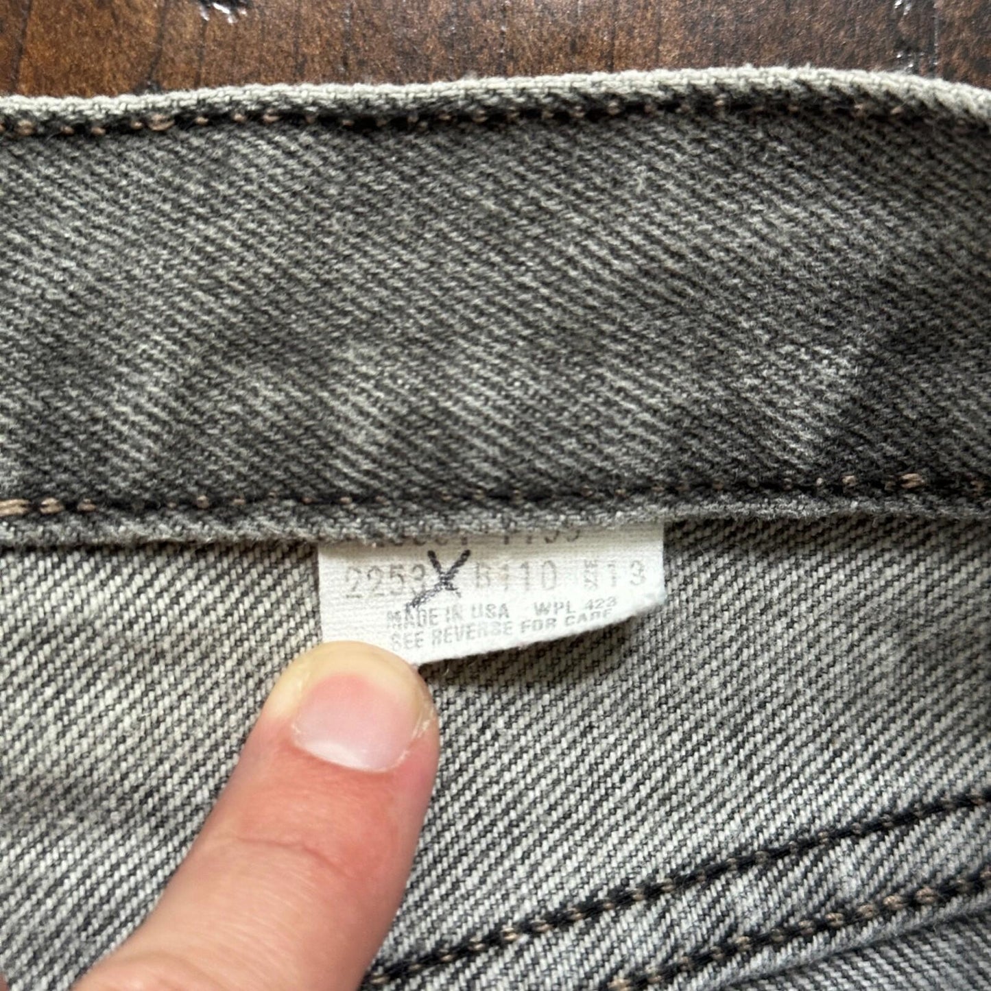VTG 90s Levis 501 Button Fly 27x30 USA Tag Jeans Straight Wash Grey XX Act Faded