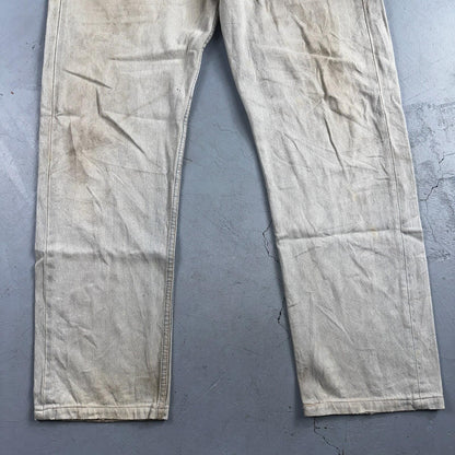 Levis 501 Vintage 90s UK Straight Leg Jeans Blue Light Wash 38x36 Act 37x30