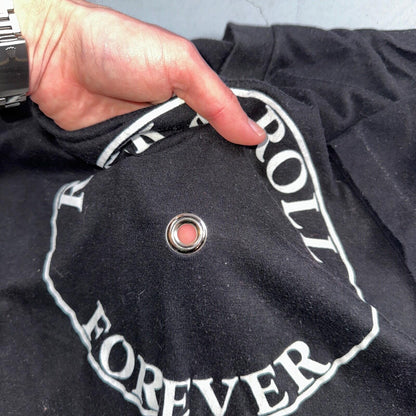 Rock N Roll 70s VTG T Shirt Rockabilly Black Forever Promo Music Band Grunge Rap