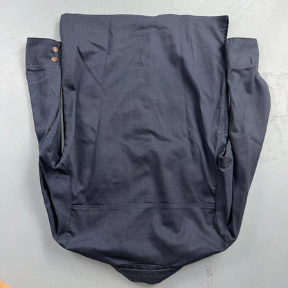 VTG 70s JC Penney Navy Work Shirt Button Front Chore Utility Rockabilly Workwear