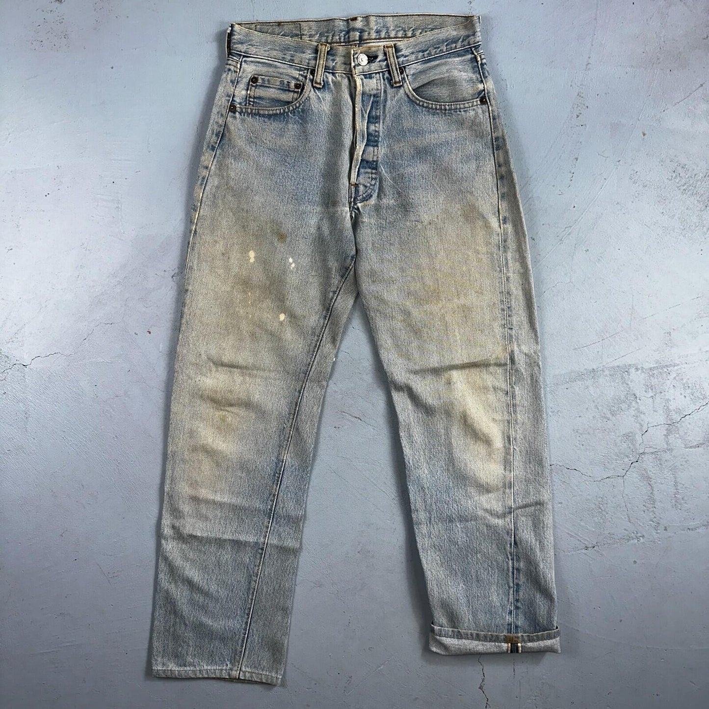 Levis 501 Vintage 80s Redline Selvedge USA XX Jeans Light Wash 1980s Act 28x29