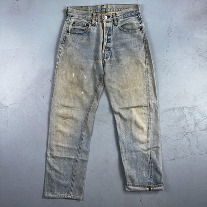 Levis 501 Vintage 80s Redline Selvedge USA XX Jeans Light Wash 1980s Act 28x29