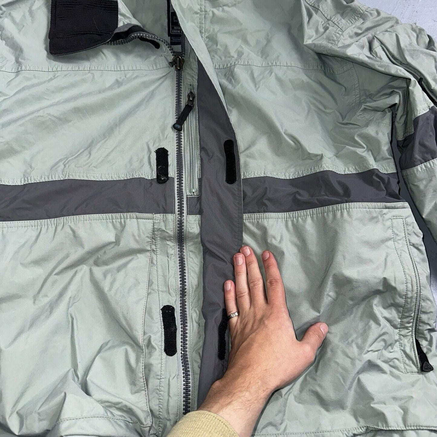 Nike VTG ACG Rain Jacket Storm Fit Anorak 90s Teal Hiking Ski Snowboard 3 Large