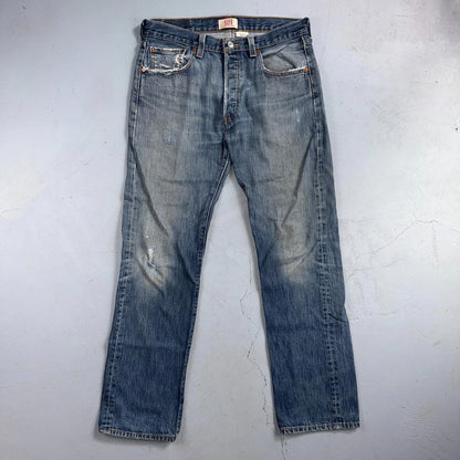 Levis 501 Vintage Y2K XX Straight Leg Jeans Blue Light Wash 33x32 Act 32x31