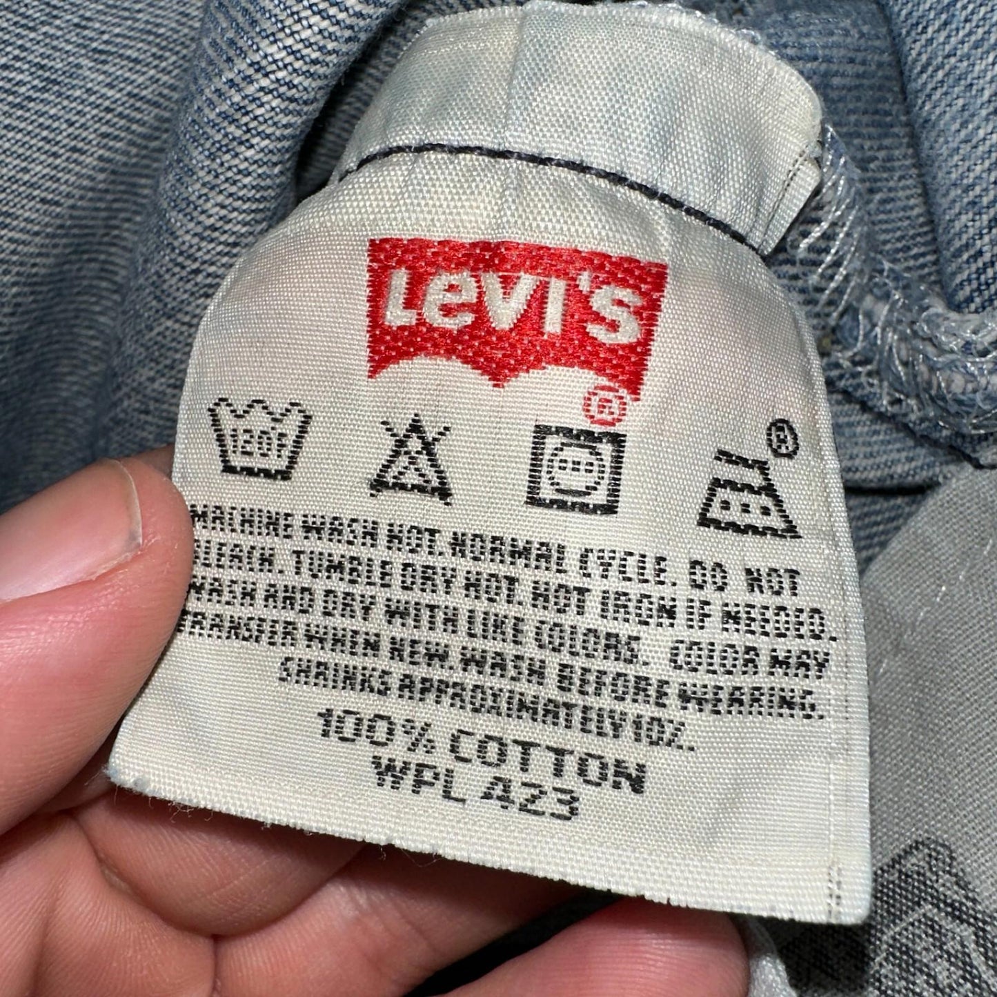 Levis 501 Vintage Y2K XX Straight Leg Jeans 90s Blue Light Wash 38x30 Act 35x26