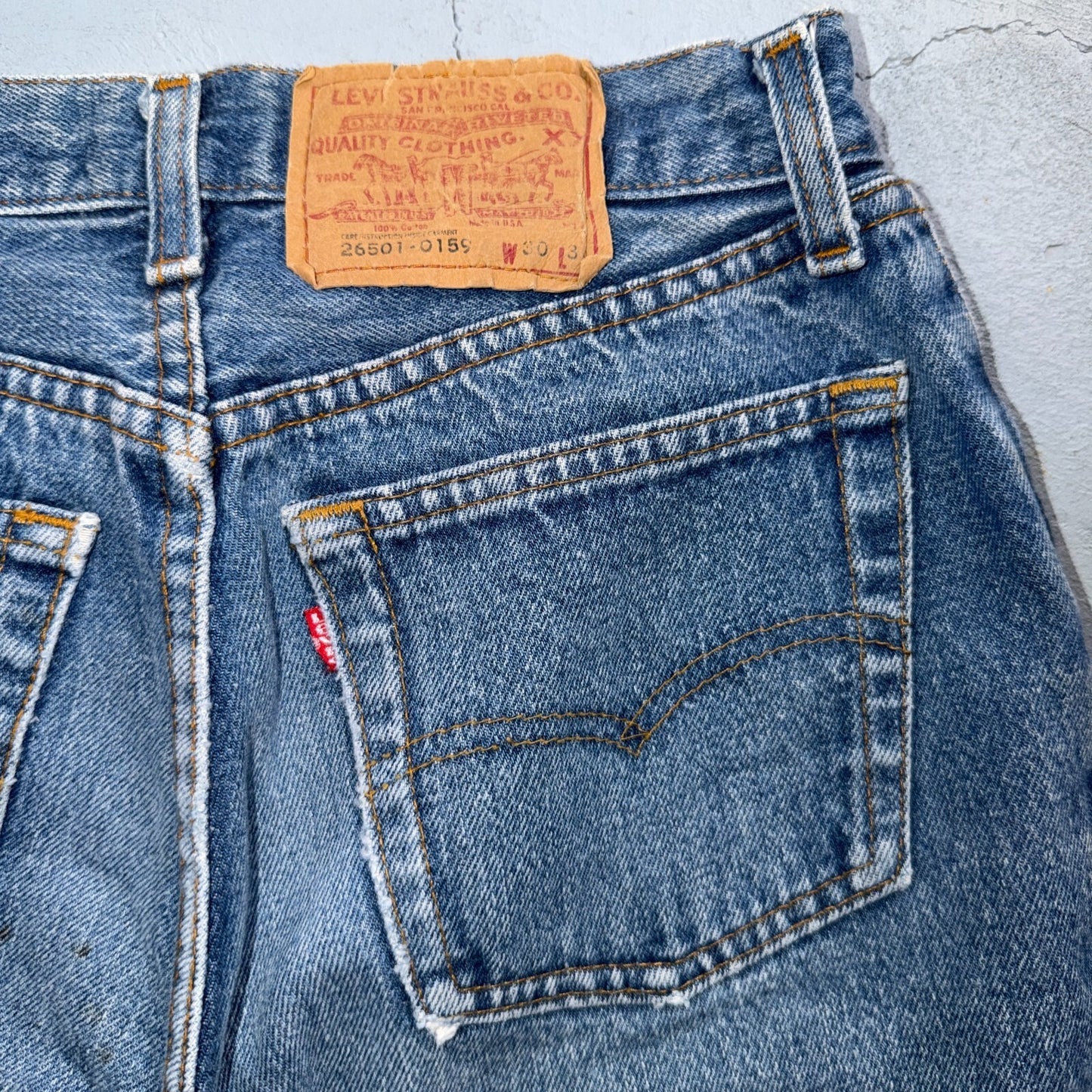 Levis 501 Vintage 80s USA XX Straight Leg Jeans Blue 26501 0159 30x31 Act 28x31