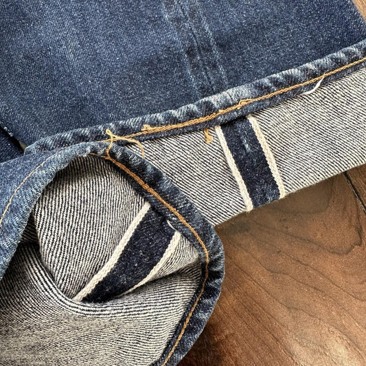 Levis 501 XX Big E True Vintage 60s Redline Selvedge Denim Jeans 1960s DARK BLUE