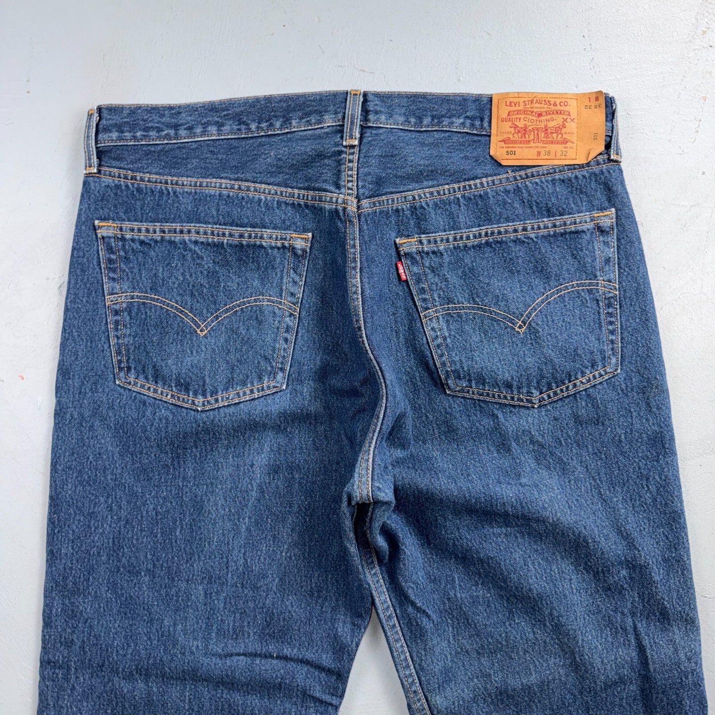 Levis 501 Vintage 90s Y2K XX Straight Leg Jeans Blue Dark Wash 38x32 Act 37x29