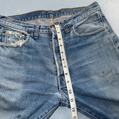 Levis 501 Vintage 70s SS Redline Selvedge USA XX Jeans Light Wash Act 31x28 Used