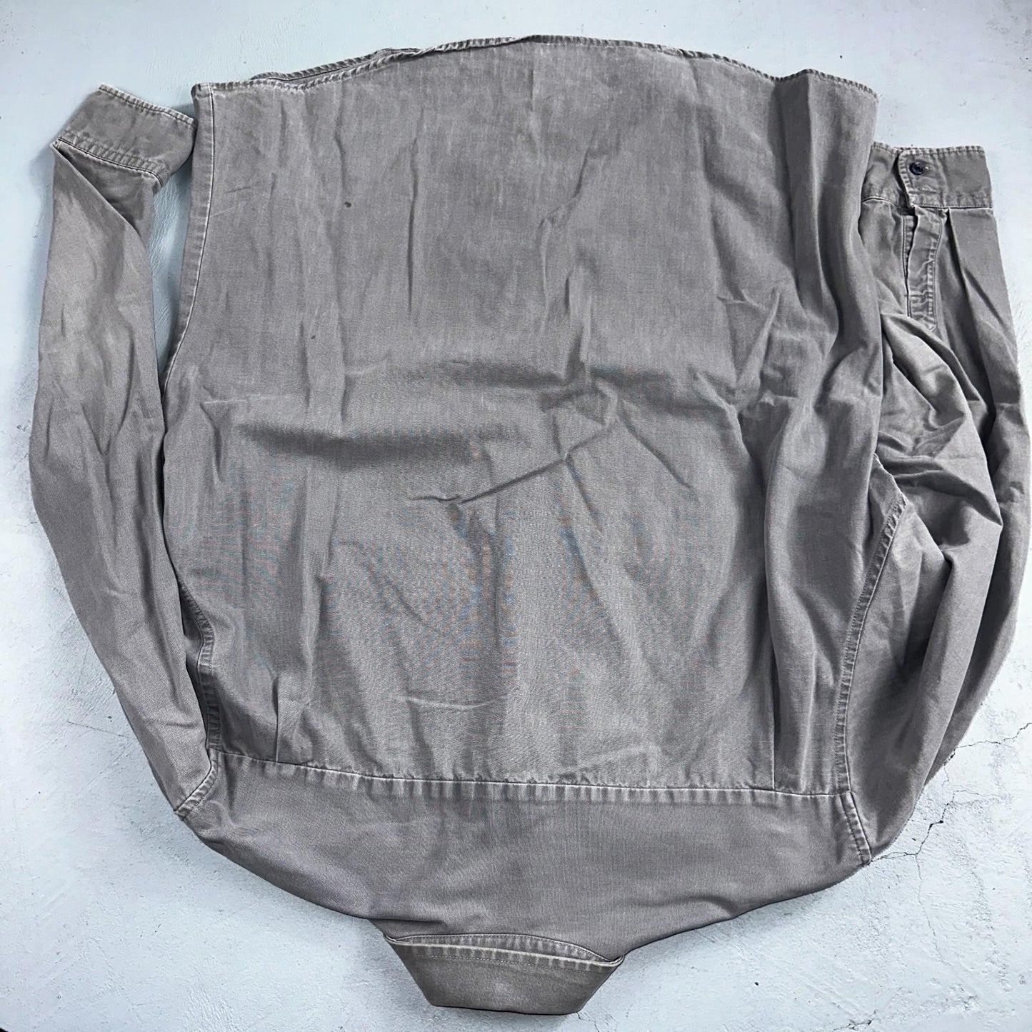 Rugged Wear Joes Jeans Shirt Gray Large Button Up Pockets Workwear Cotton VTG