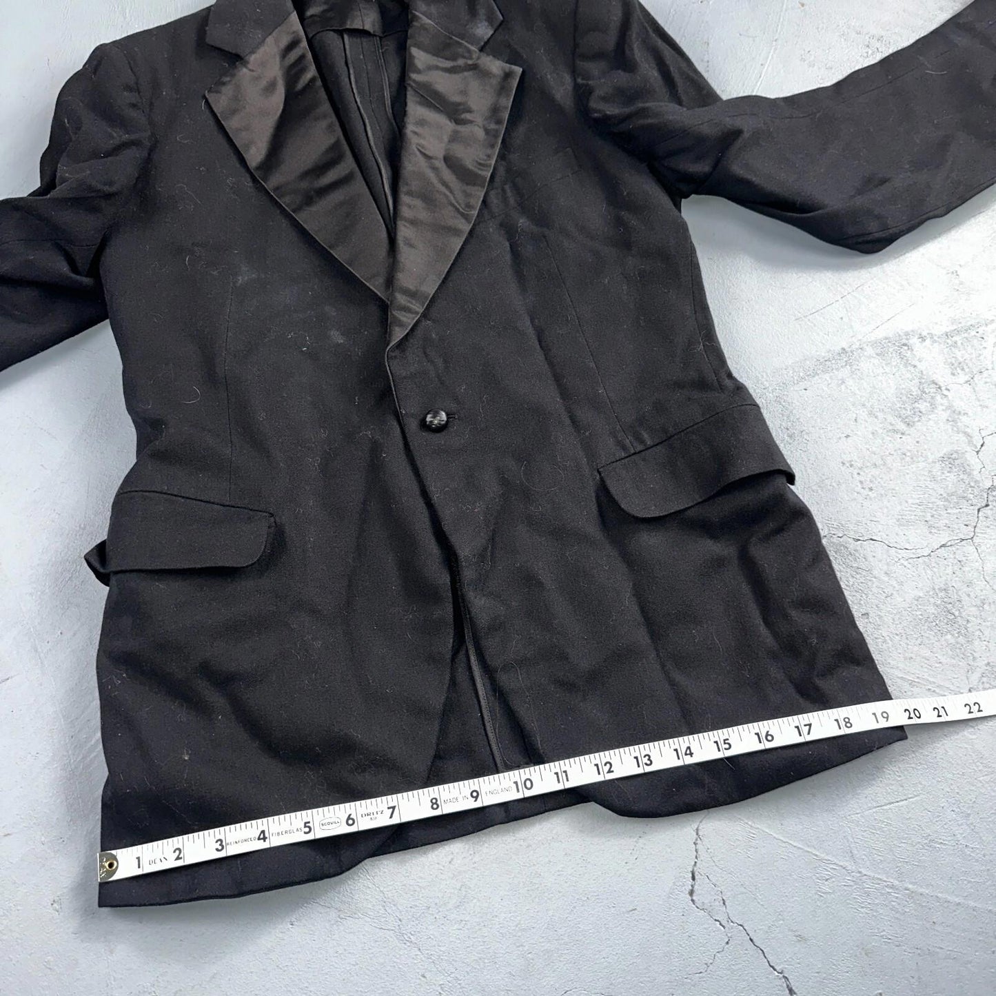 VTG 1920s Mens 1 PC Suit Tuxedo Coat Jacket Pants Black 20s 30s Antique