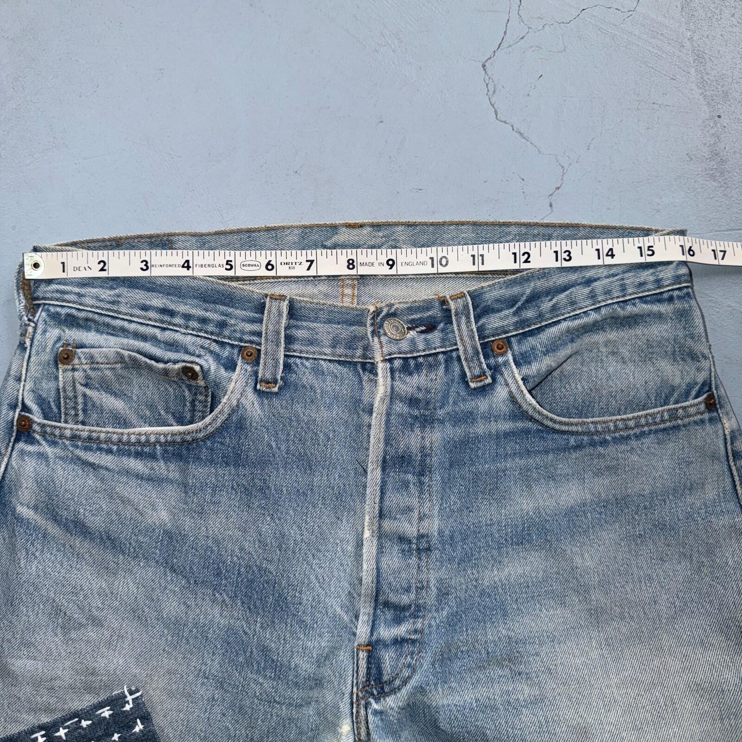 Levis 501 Vintage 80s Redline Selvedge USA XX Jeans Light Wash 34x32 Act 32x30