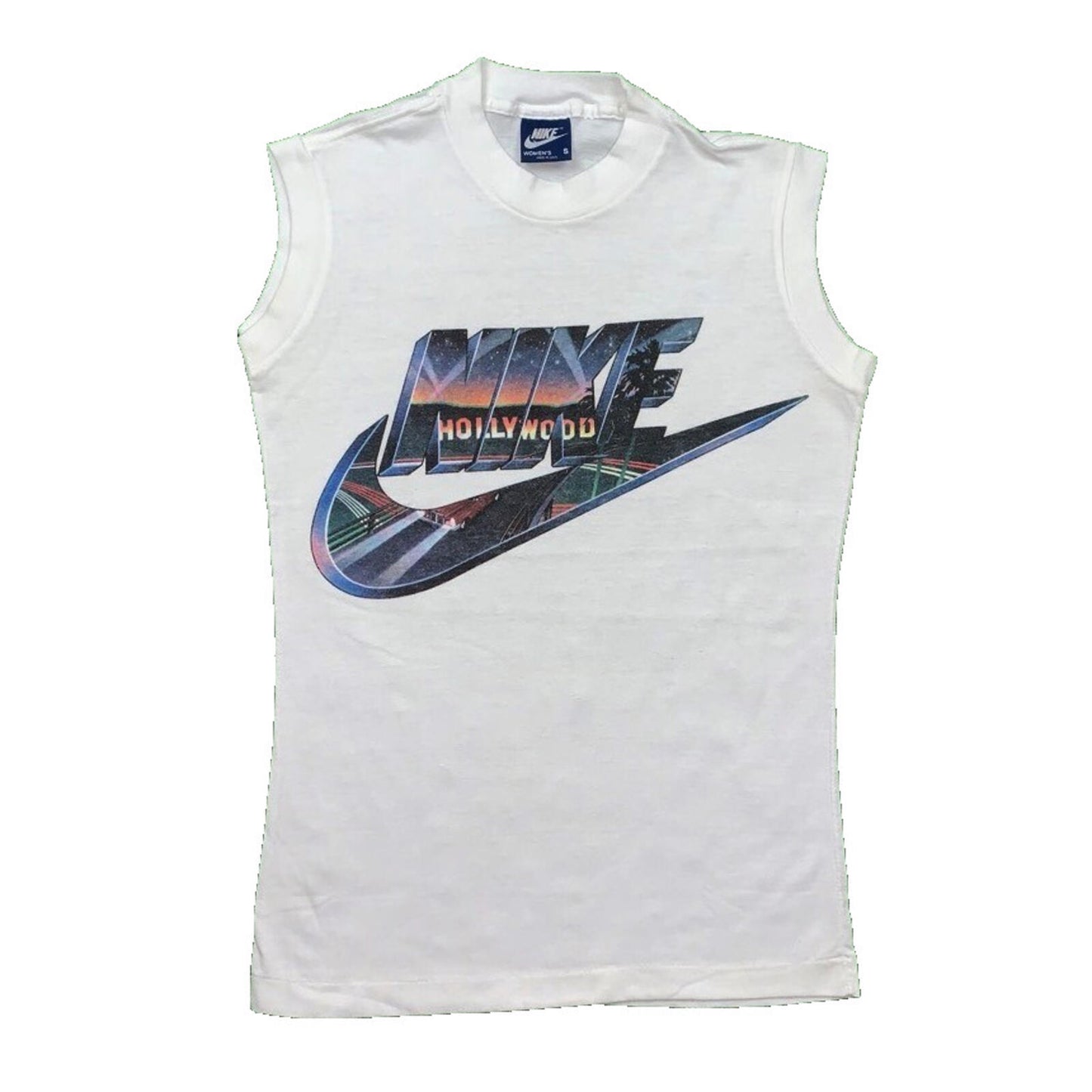 Vintage Nike 80s Hollywood Swoosh City Series T Shirt USA Rare Tank Small