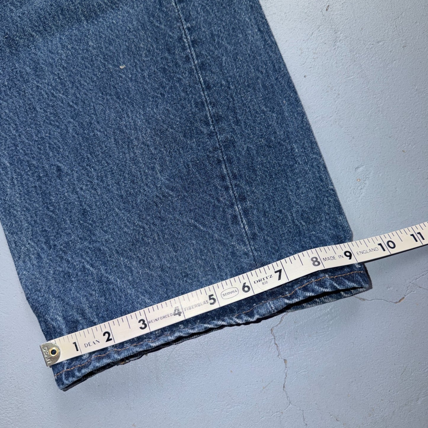 Levis 501 Vintage 80s USA XX Straight Leg Jeans Blue Med Wash 44x32 Act 39x28