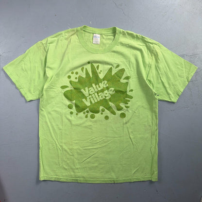 Value Village Green Savers VTG T Shirt Y2K Thrift Store Goodwill Promo Employee