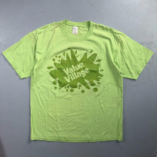 Value Village Green Savers VTG T Shirt Y2K Thrift Store Goodwill Promo Employee