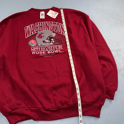 Vintage 7th Rose Bowl 2003 WSU Washington State Cougars Pullover Sweatshirt XL