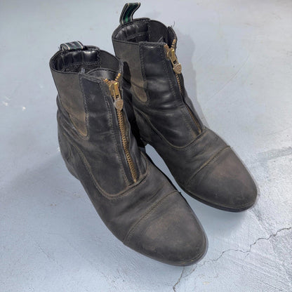 Ariat Heritage IV Zip Paddock Black Leather Front Zip Riding Boots Women's 8B