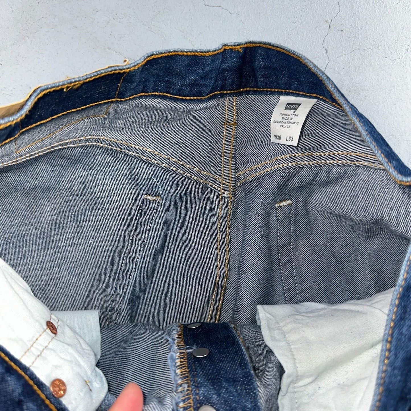 Levis 501 Vintage Y2K 90s XX Straight Leg Jeans Blue Dark Wash 36x33 Act 32x26