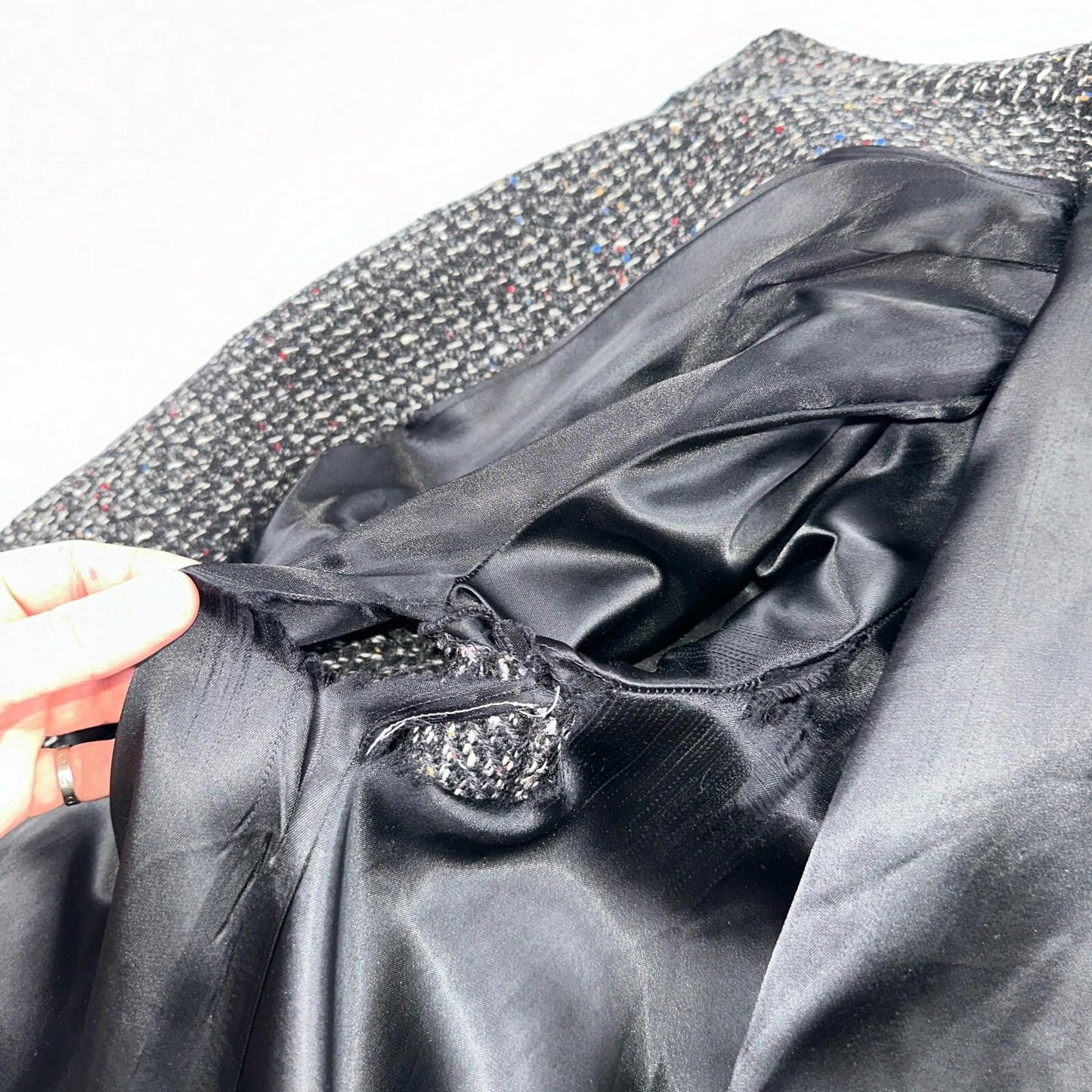 Sherwood of Ohio Jacket Pea Coat 1970s Cloak USA 70s Rockabilly Speckle Wool