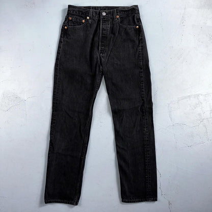 Levis 501 Vintage 90s Mexico Straight Leg Jeans 30x32 Y2K Dark Wash Act 27x30