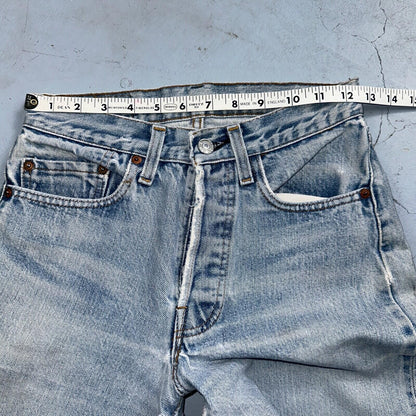 Levis 501 Vintage 80s Redline Selvedge USA XX Jeans Light Wash 27x34 Act 25x29