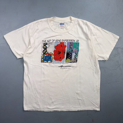 Vintage 90s Art of Gene Expression Abstract White Art Tee Rare Size XL Y2K