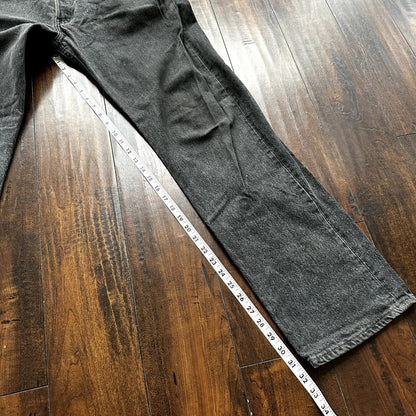 Vintage Levis 501 Button Fly 90s Tag Jeans Black Gray 80s 38x34 Act 35x32