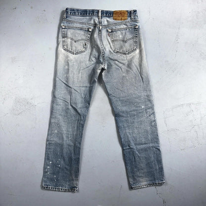 Levis 501 Vintage 90s USA XX Straight Leg Jeans 35x33 Light Wash Act 32x29