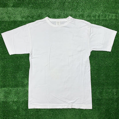Vintage T Shirt Basic White L Blank Lot Tee Rap 80s 90s No Print Essential
