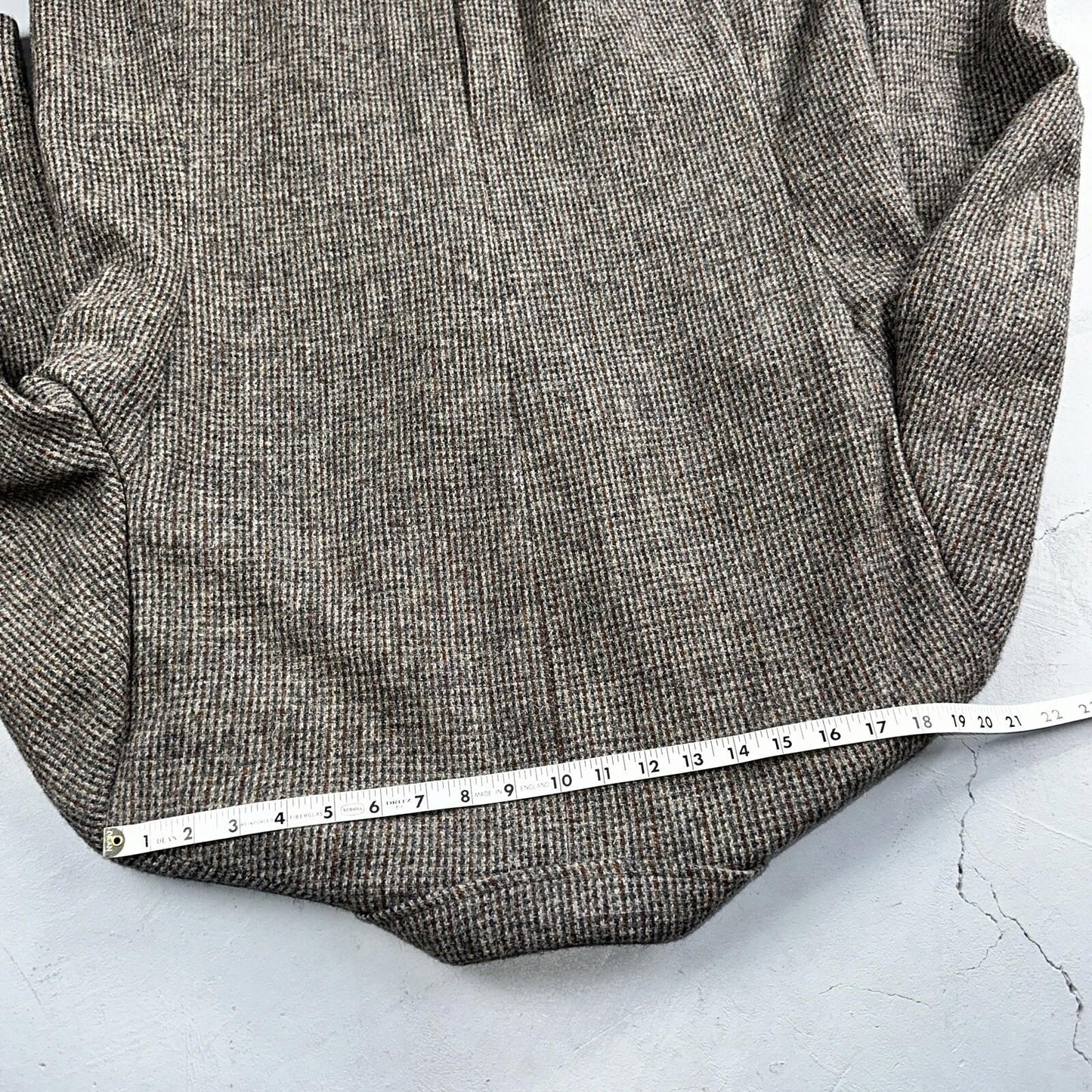Norm Thompson VTG 80s Harris Tweed Preppy Wool Herringbone Blazer Jacket 42