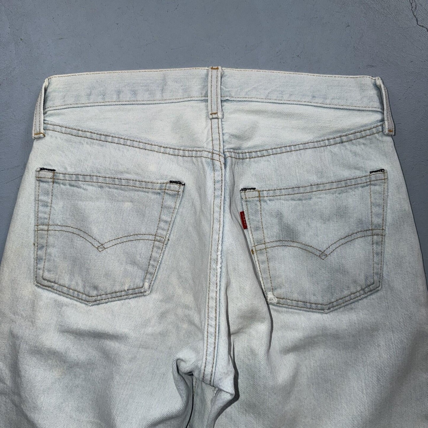 Levis 501 Vintage 80s Redline Selvedge USA XX Jeans Light Wash 28x29 Skinny