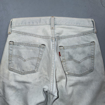 Levis 501 Vintage 80s Redline Selvedge USA XX Jeans Light Wash 28x29 Skinny