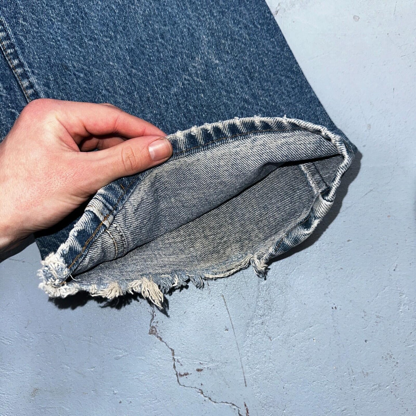 Levis 517 Vintage 80s USA Orange Tab Bootcut Flare Blue Jeans Talon Act 34x28