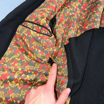 1950s 1960s VTG Mens Suit 36R Jacket Coat Black Union Wool Rockabilly Blazer