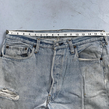 Levis 501 Vintage 80s Redline Selvedge USA XX Jeans Light Wash 36x31 Act 33x28