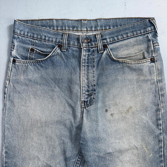 Levis 517 Vintage 80s USA Orange Tab Bootcut Flare Blue Worn Jeans Act 34x26