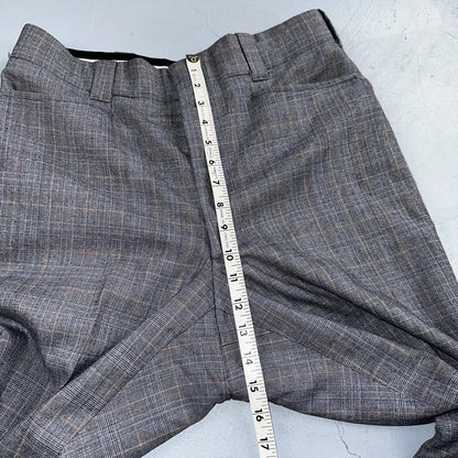 VTG Mens 3 PC Suit 42 Jacket Coat Pants Vest Plaid Rockabilly 70s 1970s Brown