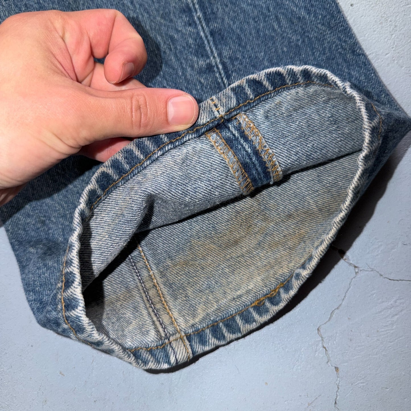 Levis 501 Vintage 80s USA XX Straight Leg Jeans Blue Light Wash 40x30 Act 37x28