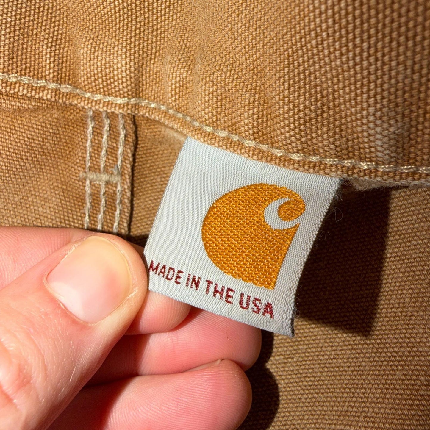 Carhartt VTG Double Knee Carpenter Pants B01 USA BRN Brown 36x28 Thrashed