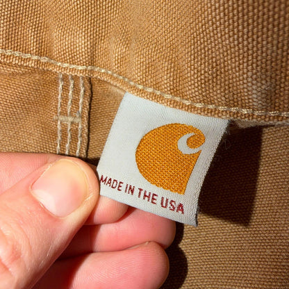 Carhartt VTG Double Knee Carpenter Pants B01 USA BRN Brown 36x28 Thrashed