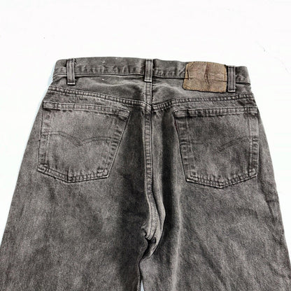 Levis 501 Vintage 80s USA XX Straight Leg Jeans Black Heavy Dark Dyed Act 28x31