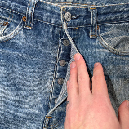 Levis 501 Vintage 80s Redline Selvedge USA XX Jeans Light Wash 34x36 Act 32x31