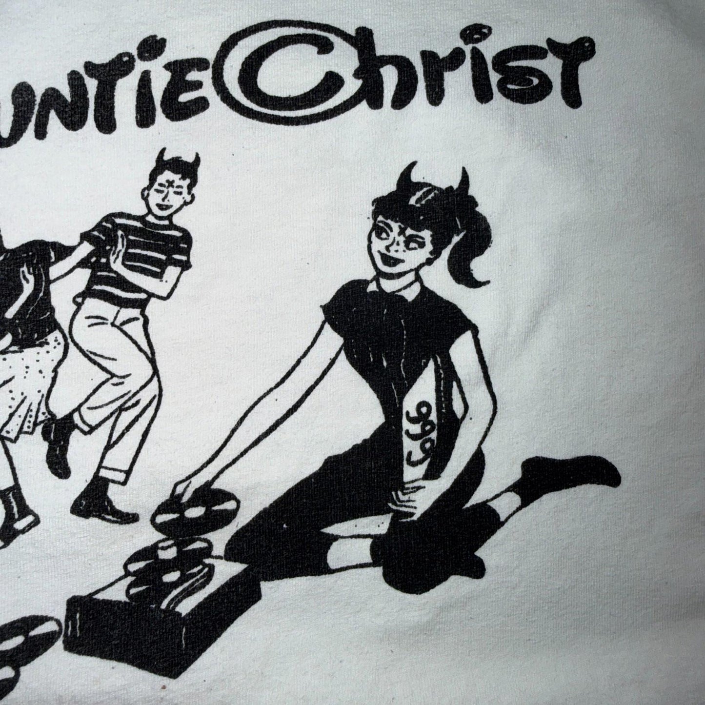 Auntie Christ VTG Disney T Shirt Spoof Marilyn Manson 666 Anti Funny Music Metal