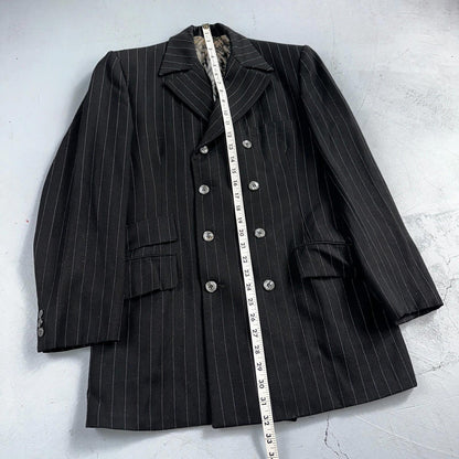 VTG Mens Suit 36 Double Breast 8 Button Jacket Sport Coat Rockabilly 50s Striped