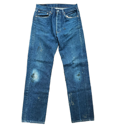 VTG 90s Levis 501 Button Fly 33x36 USA Tag Jeans Straight Wash Blue XX Act 30x31